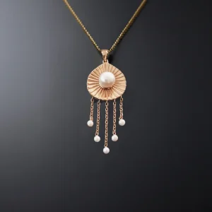 Deniz Dansı 18K Yellow Gold Pearl Pendant