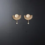 Deniz Dansı 18K Yellow Gold Pearl Drop Earrings