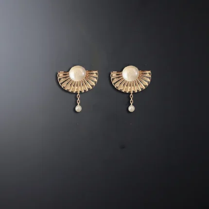 Deniz Dansı 18K Yellow Gold Pearl Drop Earrings