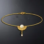 Deniz Dansı 18K Yellow Gold Pearl Anklet